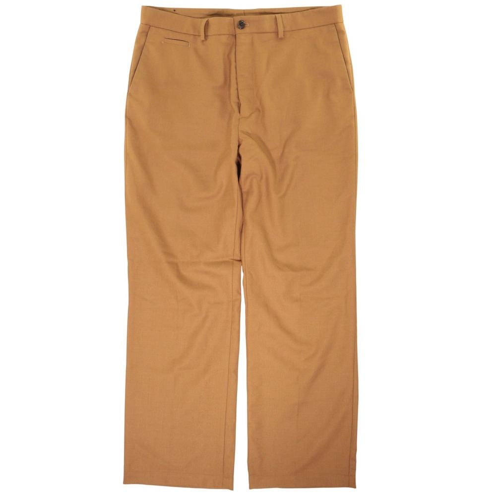 J.Lindeberg Haij Wool Twill Pants Men 54 Straight Leg Dress Trousers Brown 36"W